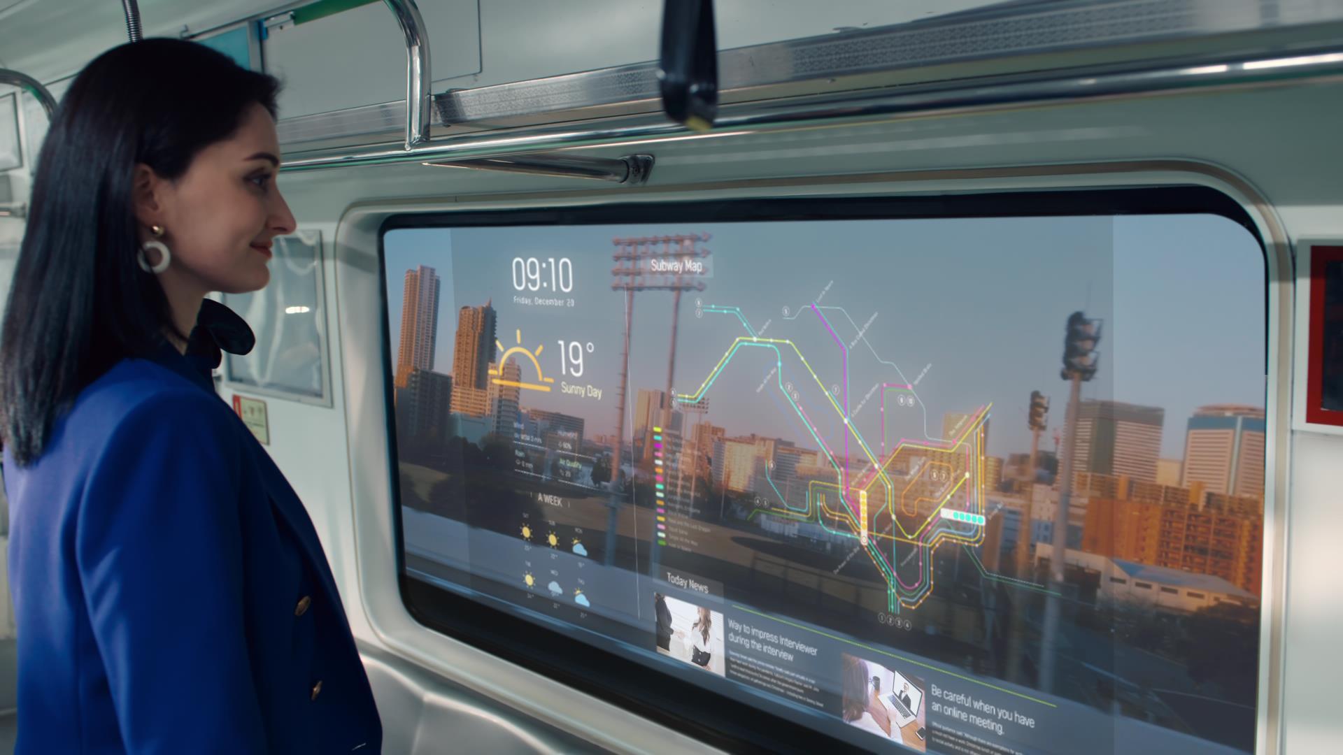 LG Display_Transparent OLED for trains at CES 2022