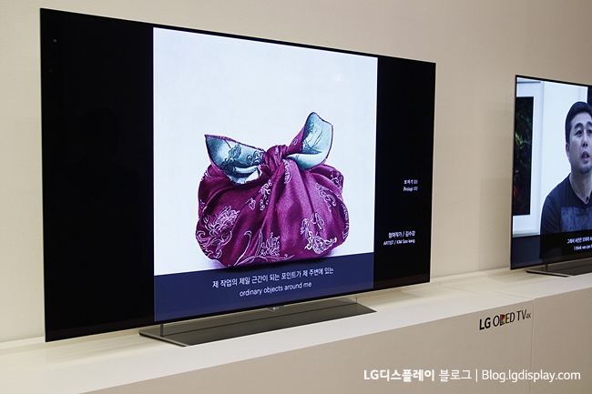▲ 현존하는 TV 중에 자연에 가장 가까운 색을 구현하는 LG 올레드 TV