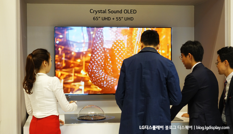 디스플레이 패널에서 소리가 출력되는 크리스탈 사운드(Crystal Sound) OLED 디스플레이