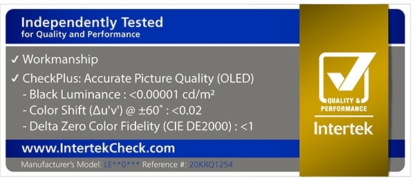 ‘Accurate Picture Quality’ certification